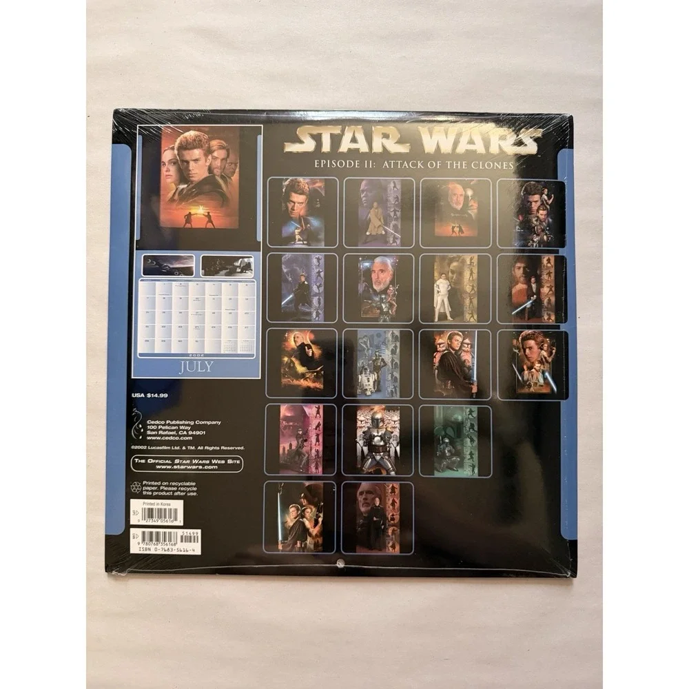 2002-2003 18 month calender STAR WARS Episode II: Attack Of The Clones